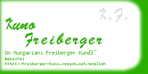 kuno freiberger business card